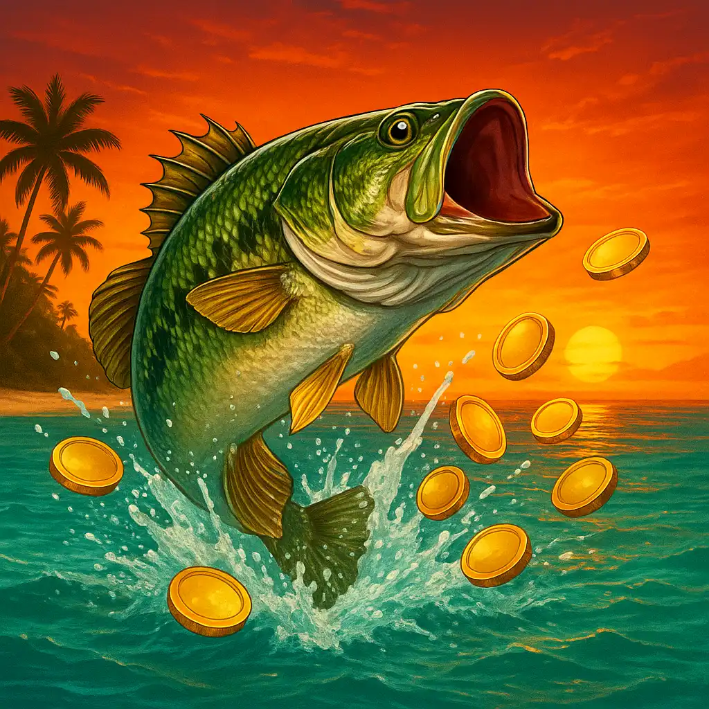 Slot game cover art for Big Bass Splash