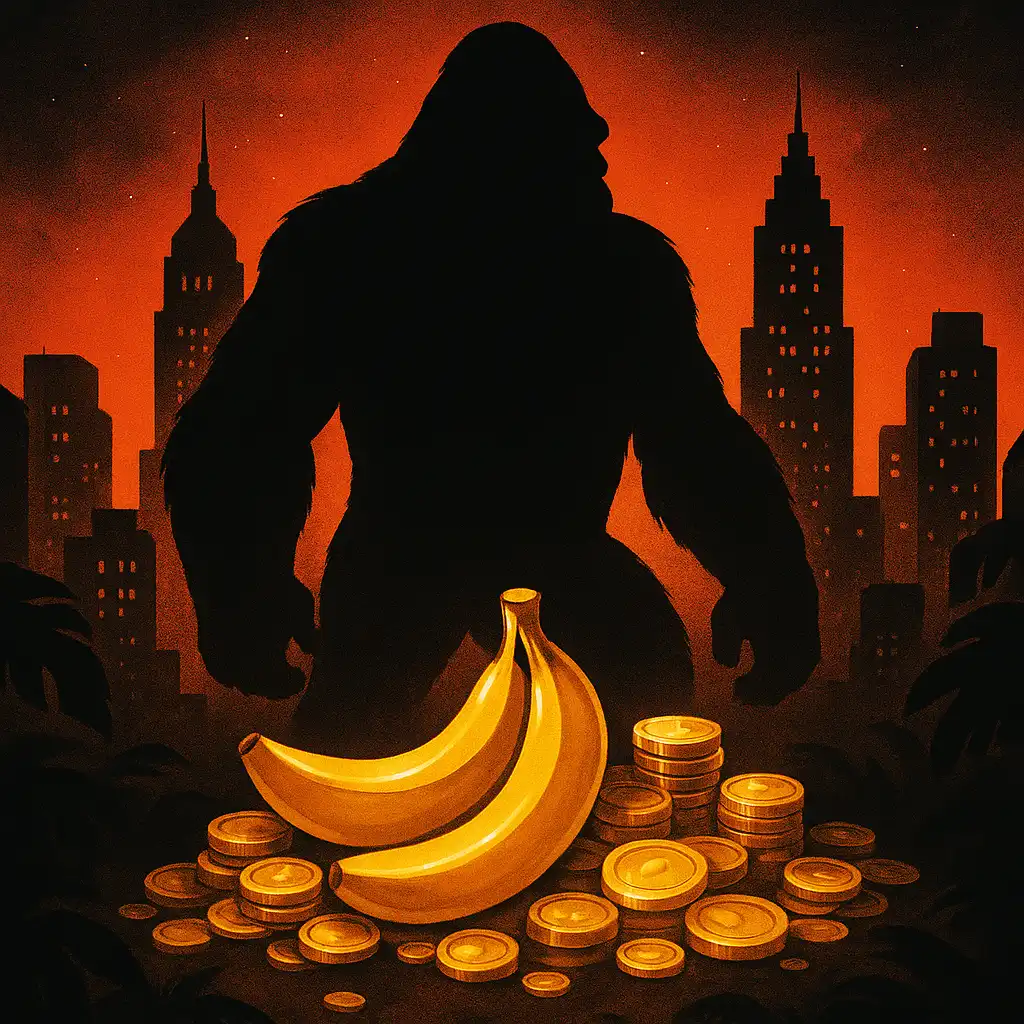 Slot game cover art for King Kong Cash Even Bigger Bananas 4